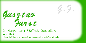 gusztav furst business card